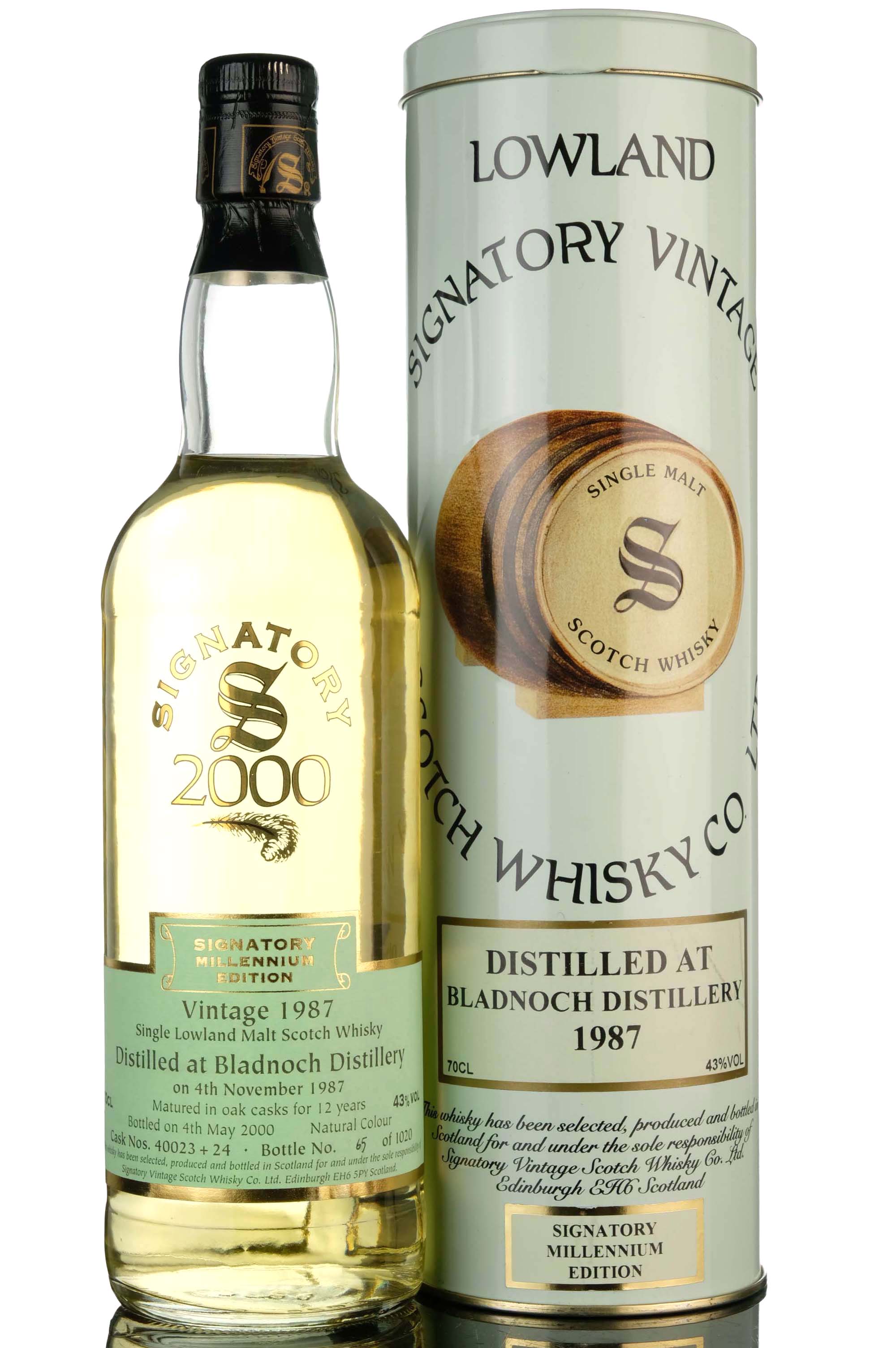 Bladnoch 1987-2000 - 12 Year Old - Signatory Vintage - Casks 40023-24