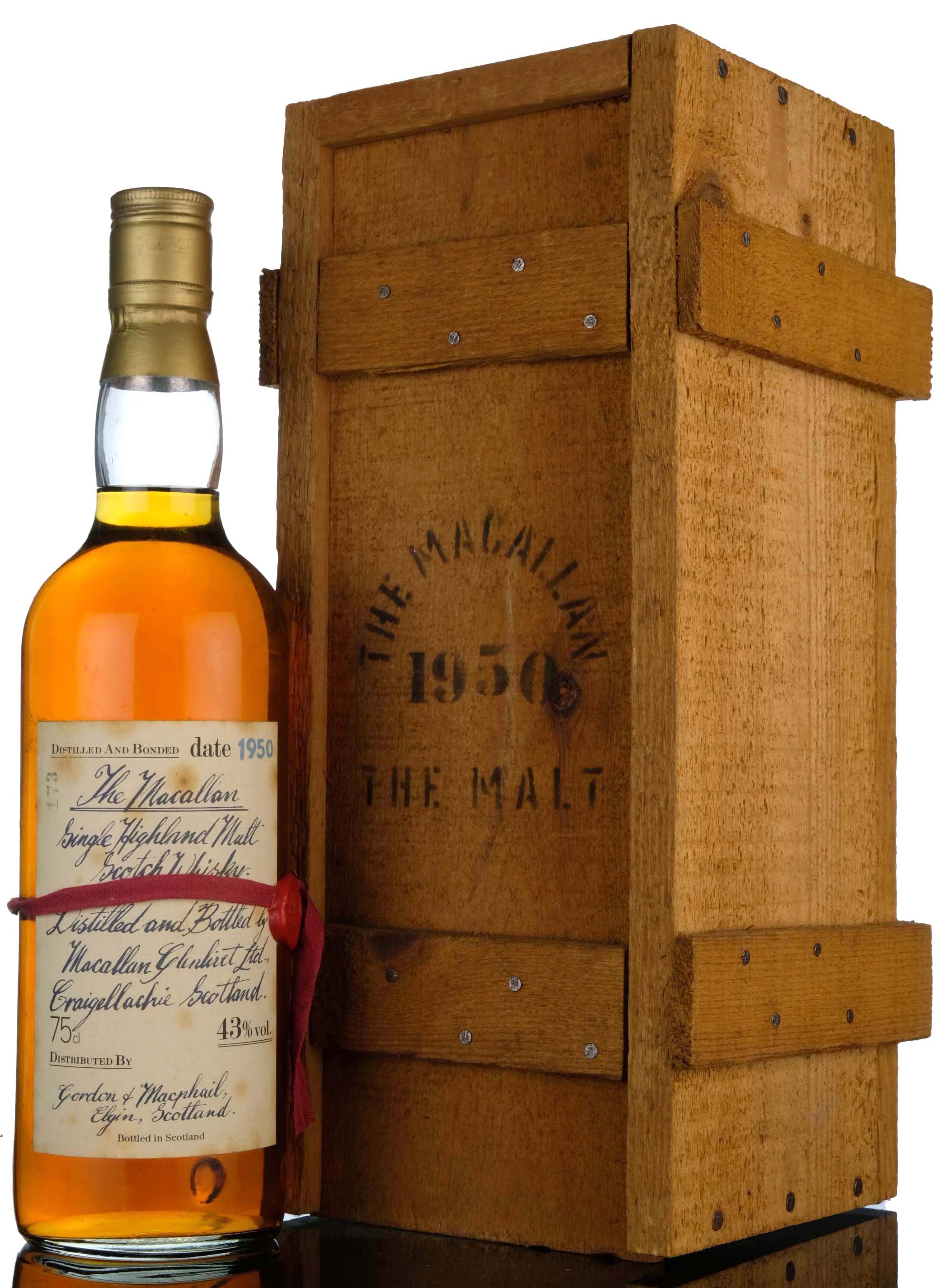 Macallan 1950 - Gordon & MacPhail - Handwritten Label