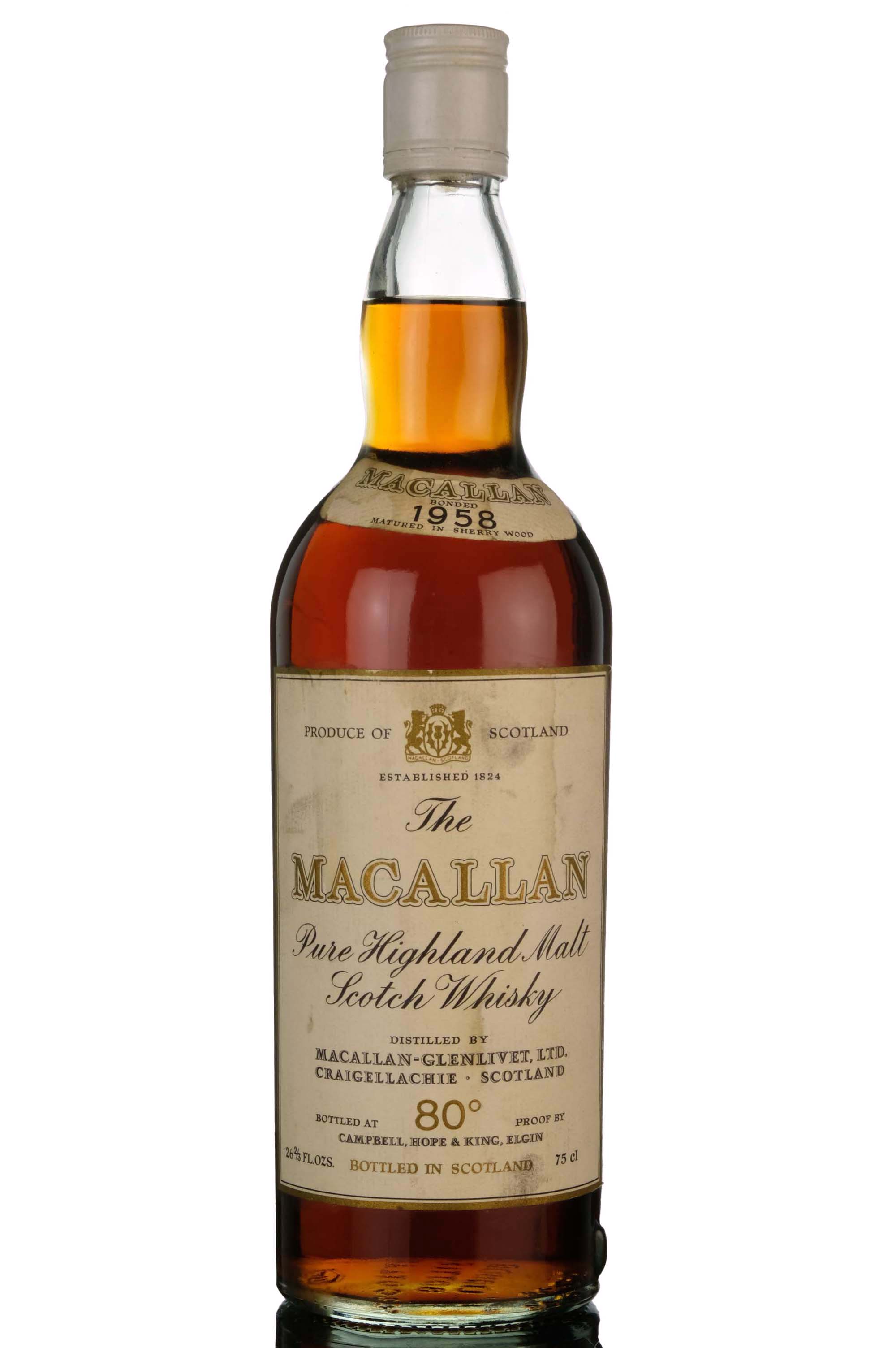 Macallan 1958 - Sherry Casks - Campbell Hope & King - 1970s