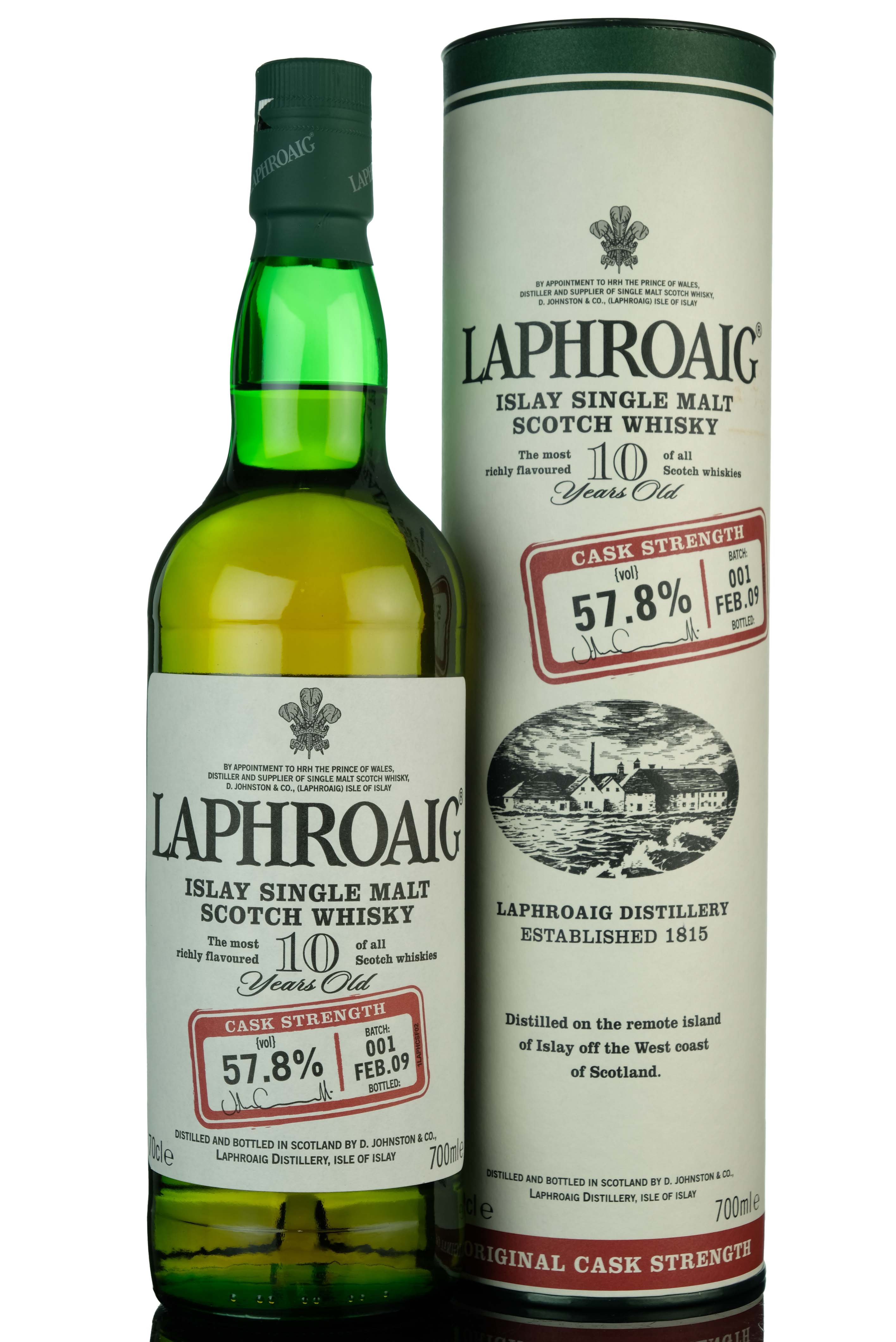 Laphroaig 10 Year Old - Cask Strength - Batch 001 - 2009 Release