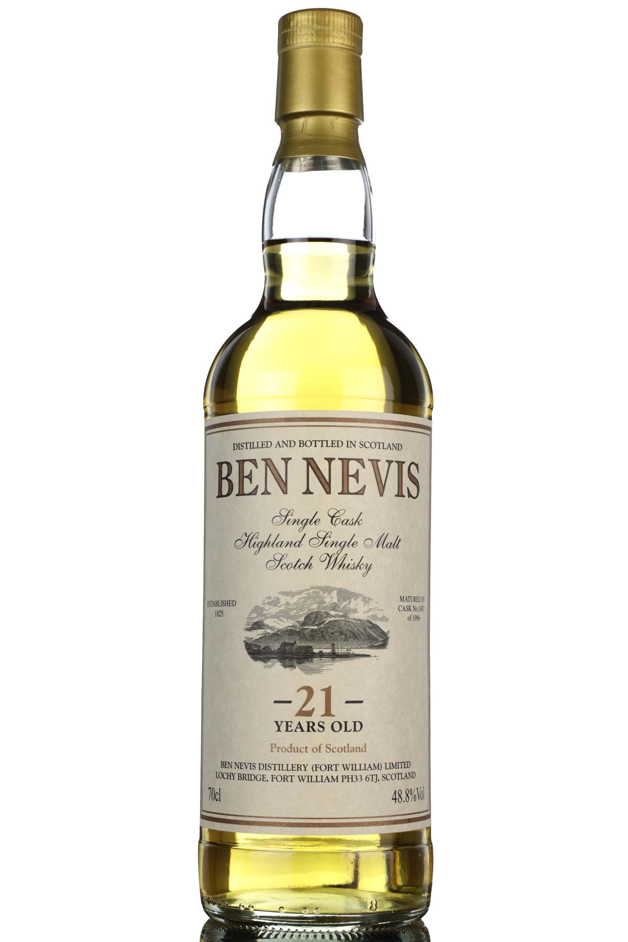 Ben Nevis 1996 - 21 Year Old - Private Cask - Single Cask 1407