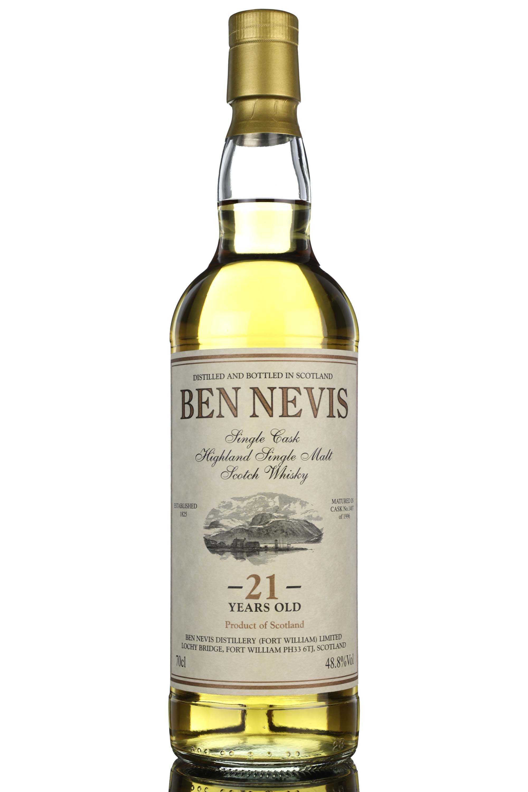 Ben Nevis 1996 - 21 Year Old - Private Cask - Single Cask 1407