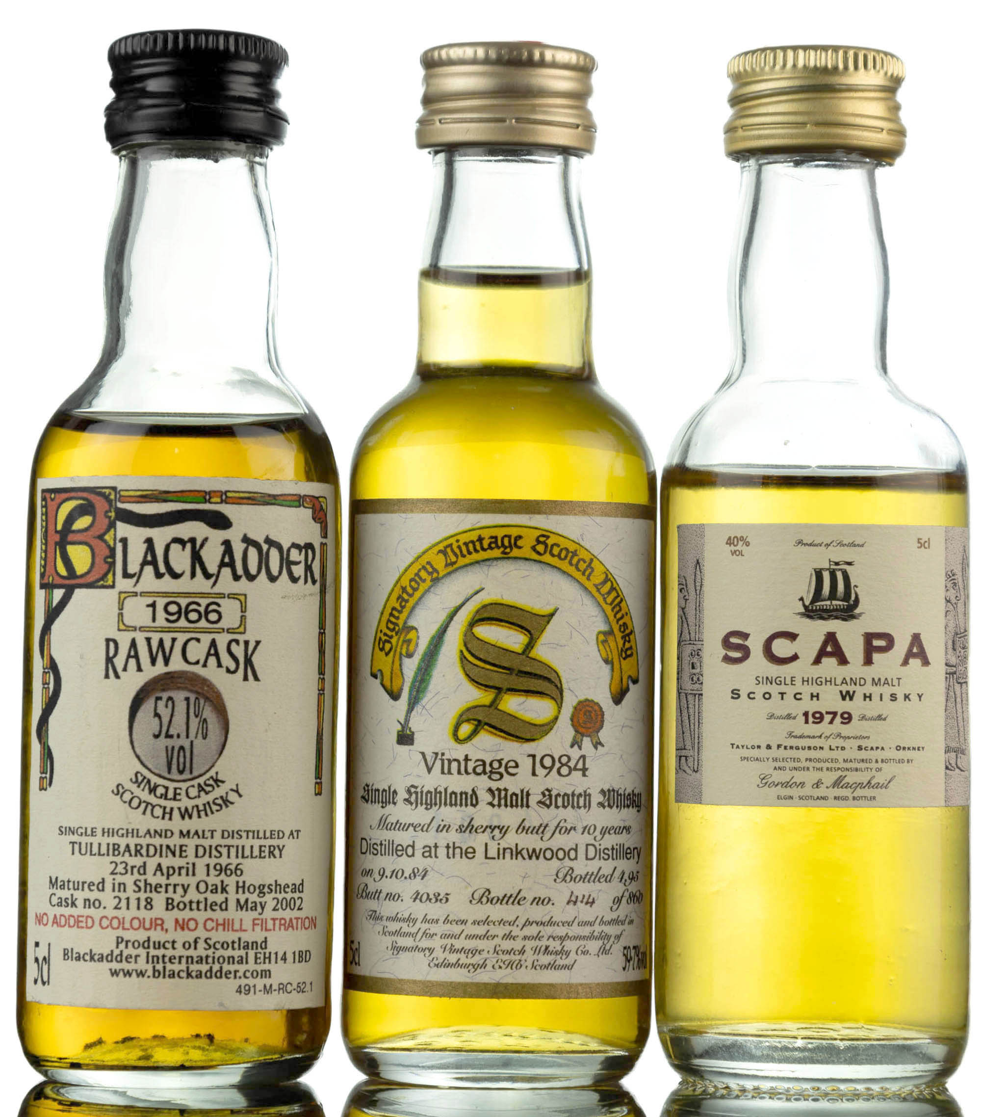 3 x Single Malt Miniatures