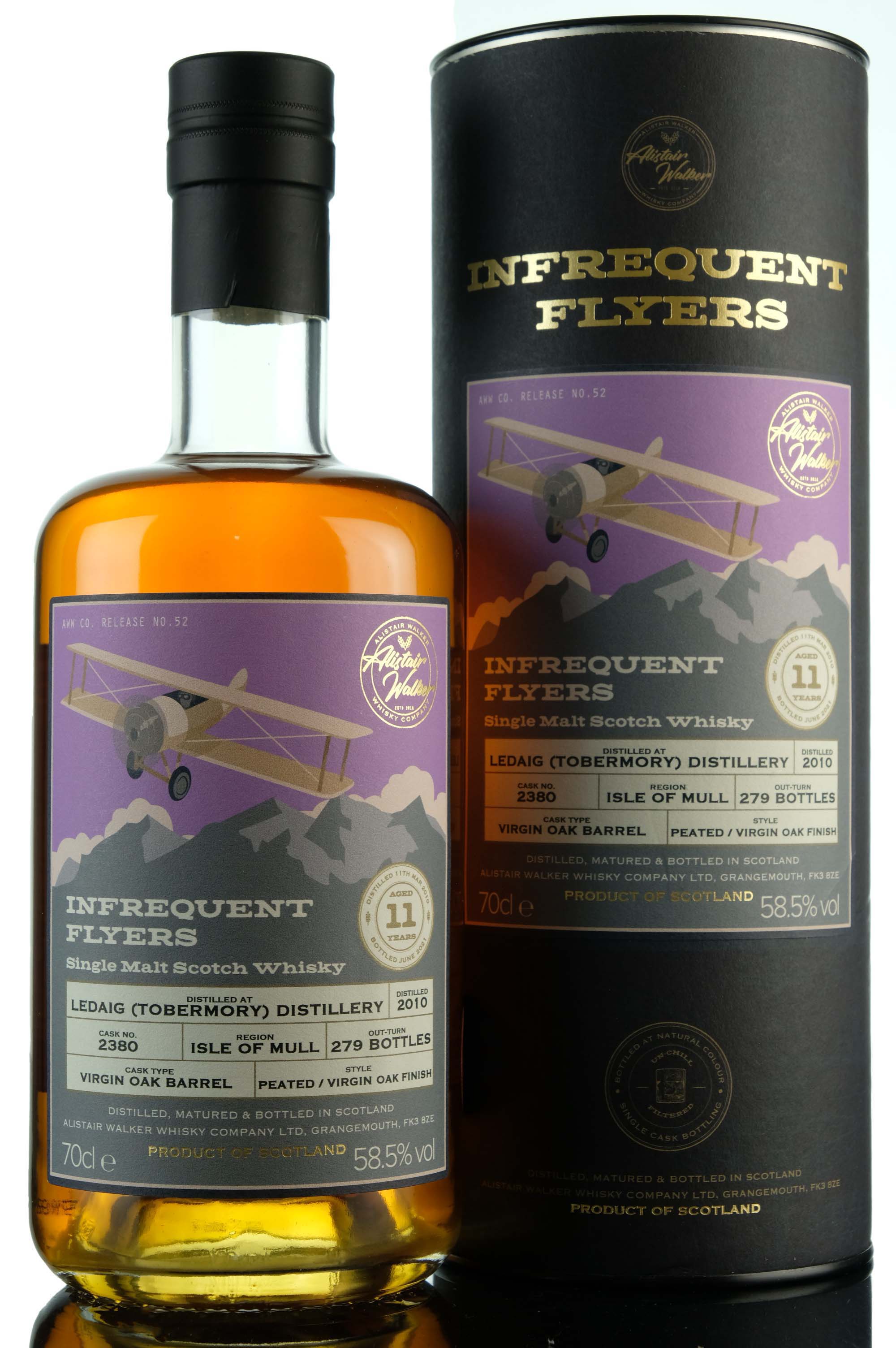 Ledaig 2010-2021 - 11 Year Old - Alistair Walker Infrequent Flyers - Single Cask 2380