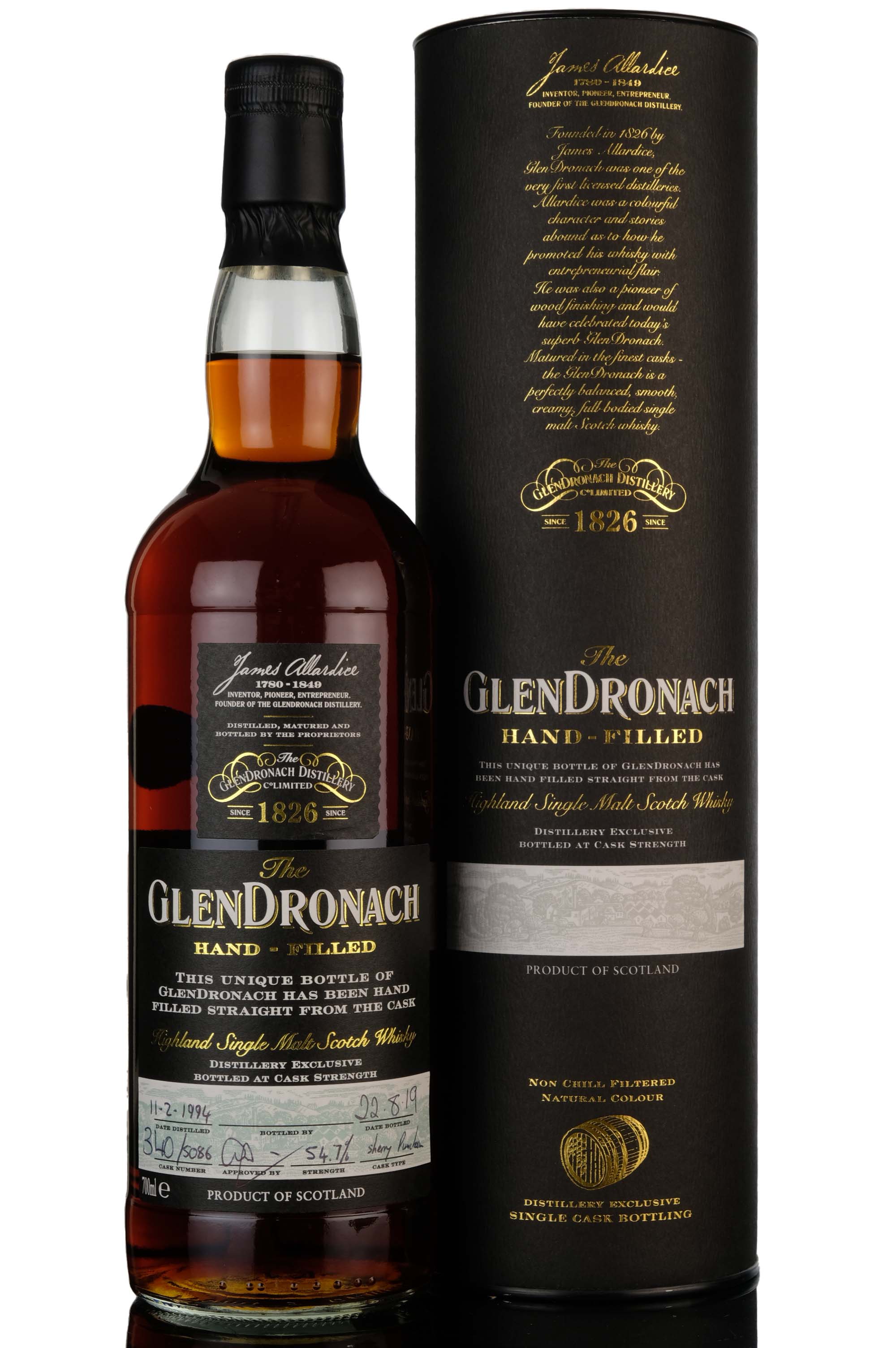 Glendronach 1994-2019 - 25 Year Old - Single Cask 5086 - Hand Filled