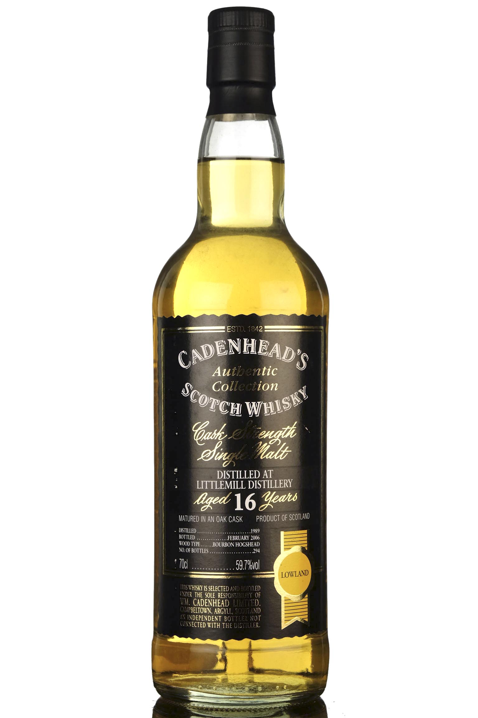 Littlemill 19892006  16 Year Old  Cadenheads Authentic Collection
