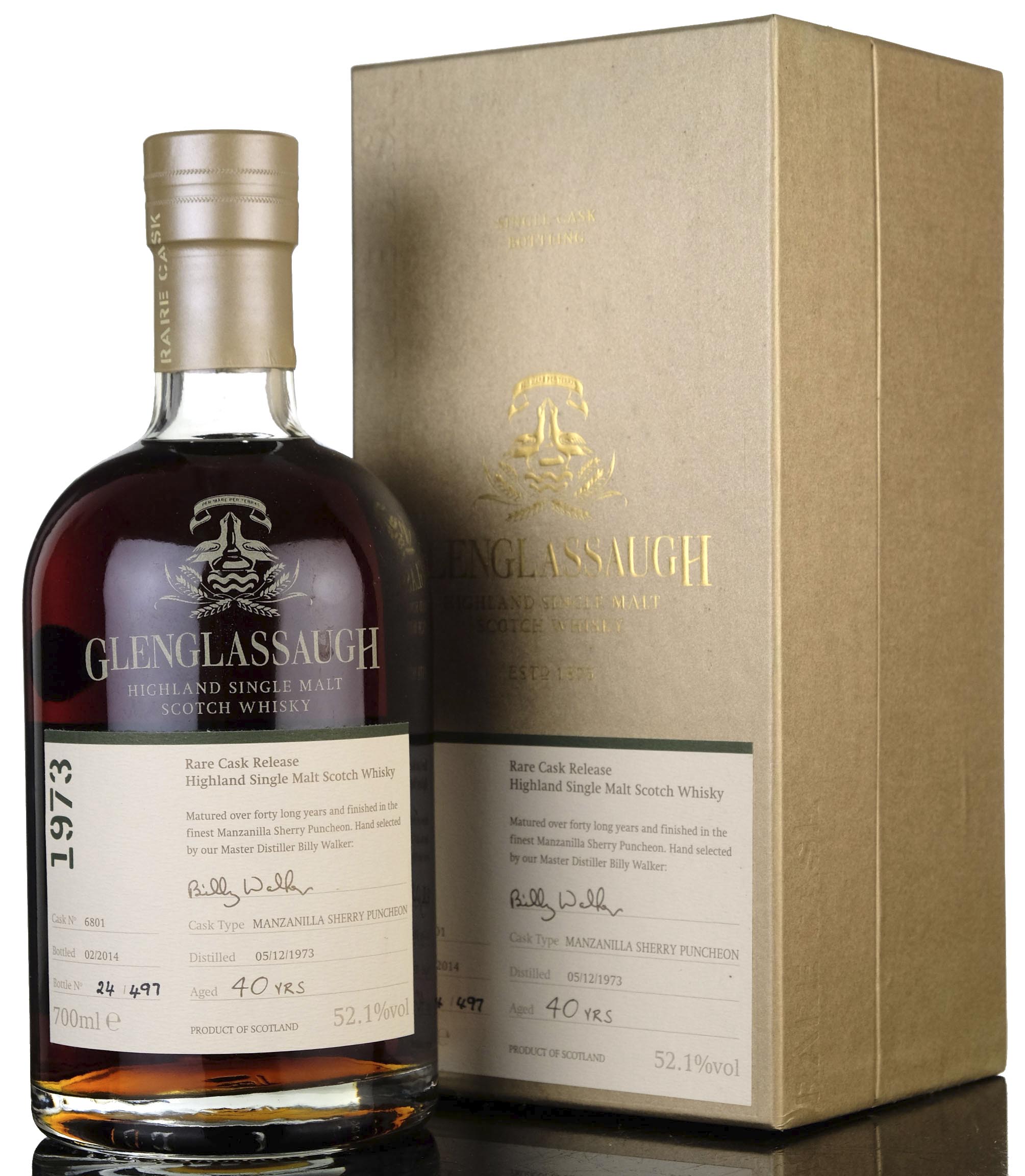 Glenglassaugh 1973-2014 - 40 Year Old - Single Cask 6801 - Rare Cask Release
