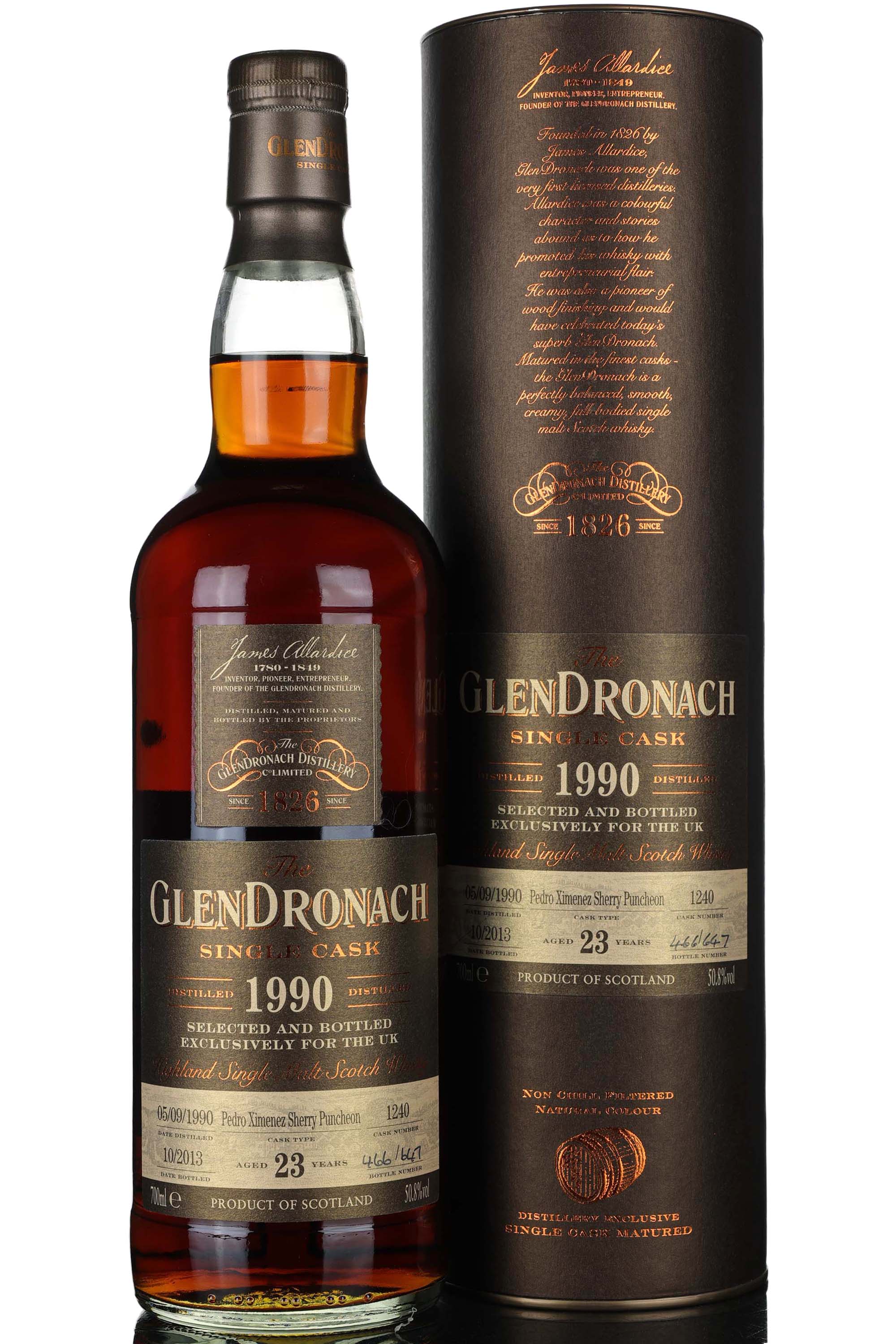 Glendronach 1990-2013 - 23 Year Old - Single Cask 1240 - UK Exclusive