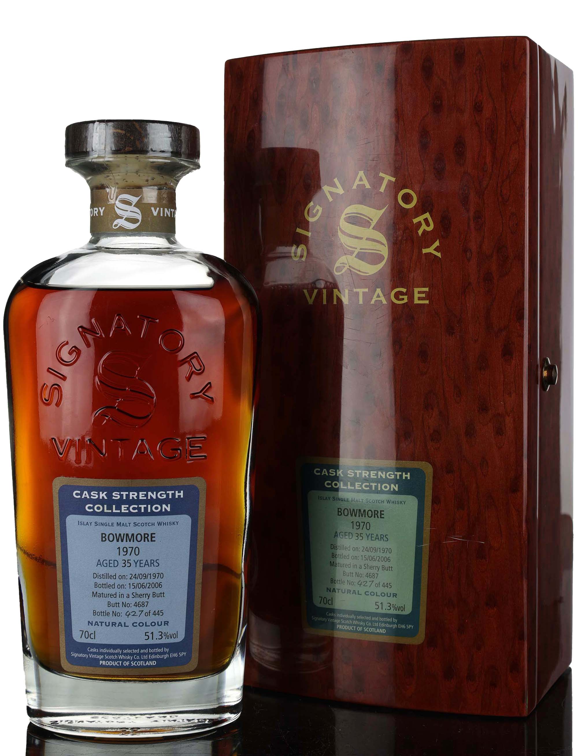 Bowmore 1970-2006 - 35 Year Old - Signatory Vintage - Cask Strength Collection - Single Ca