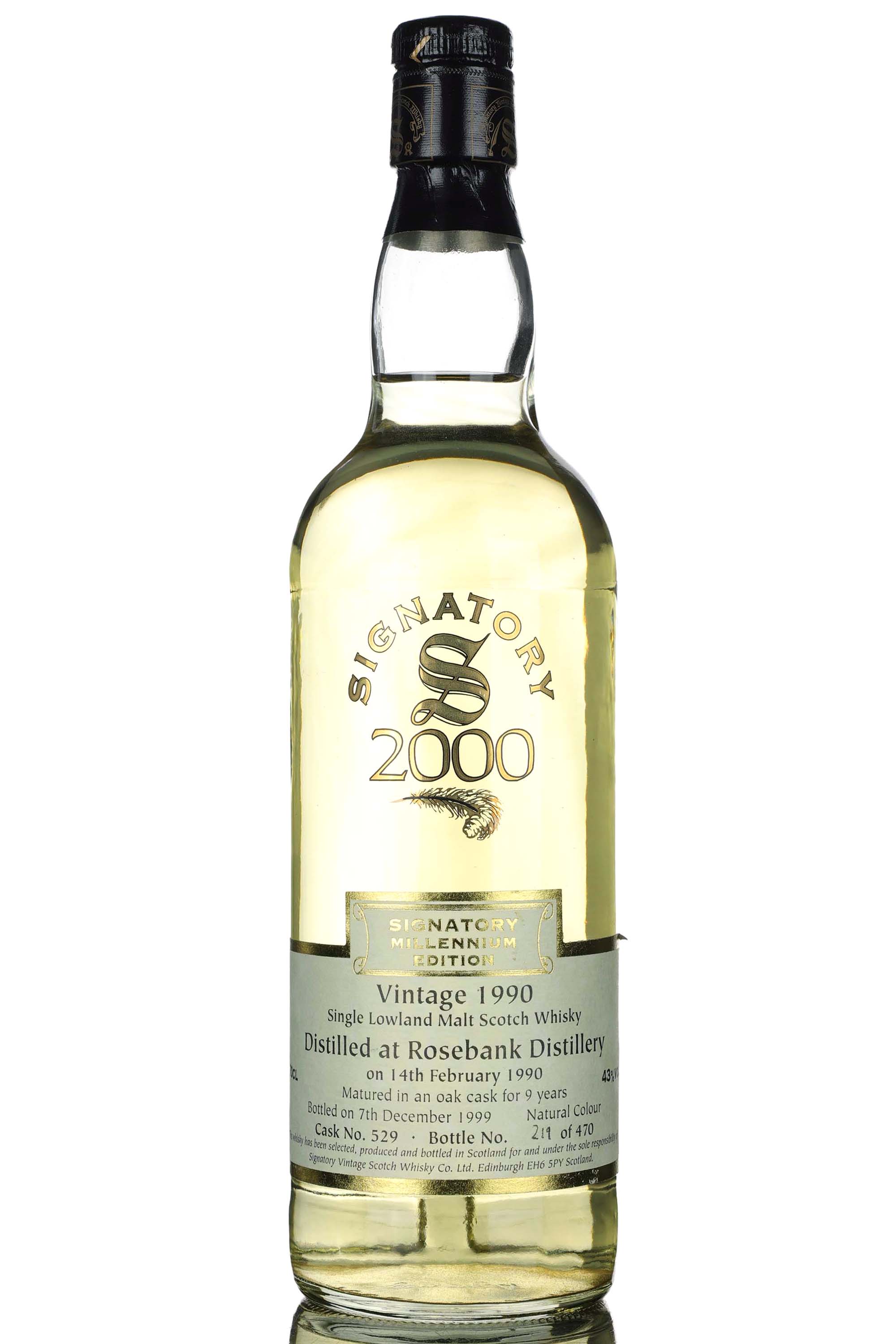 Rosebank 1990-1999 - 9 Year Old - Signatory Vintage - Single Cask 529 - Millennium Edition