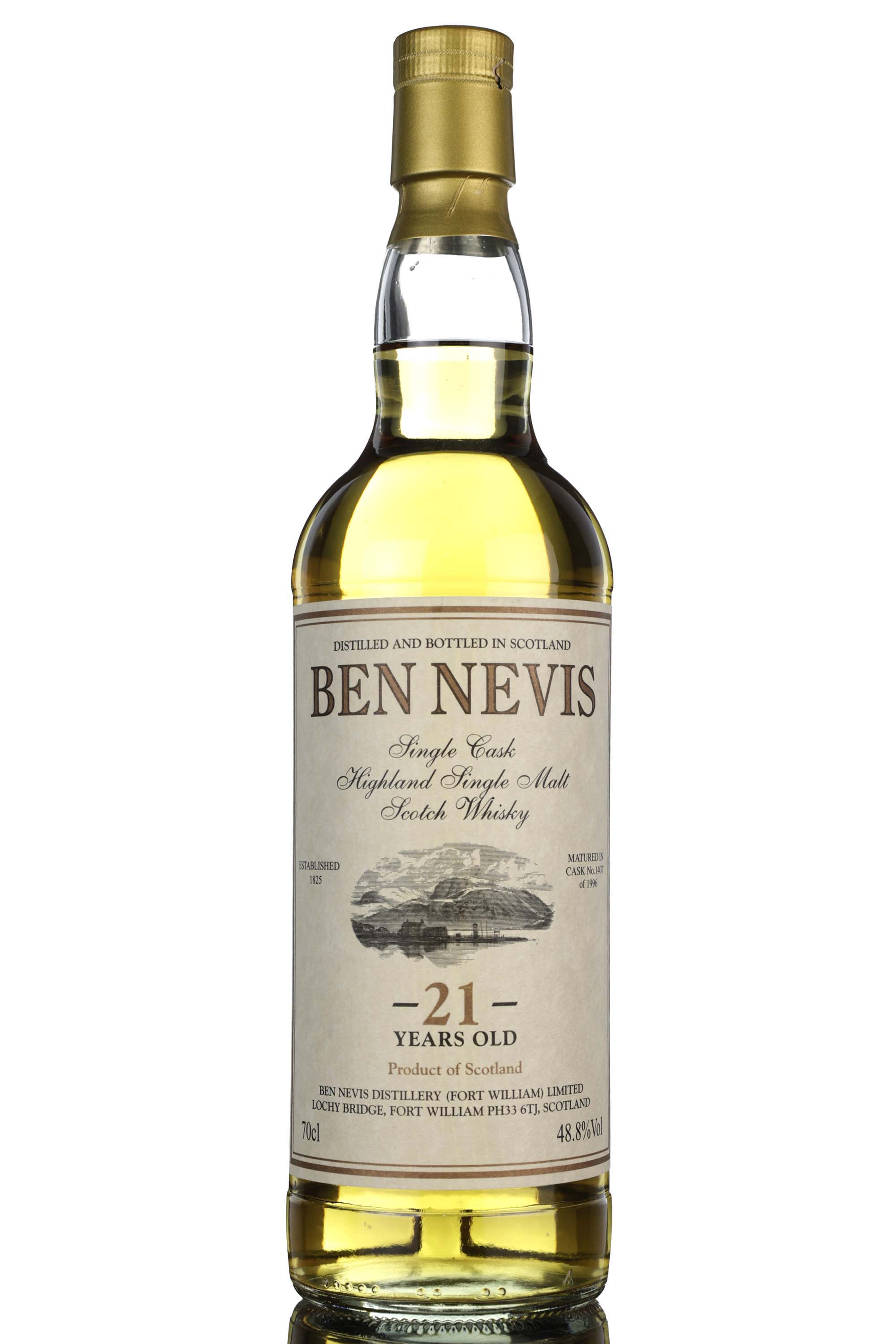 Ben Nevis 1996 - 21 Year Old - Private Cask - Single Cask 1407