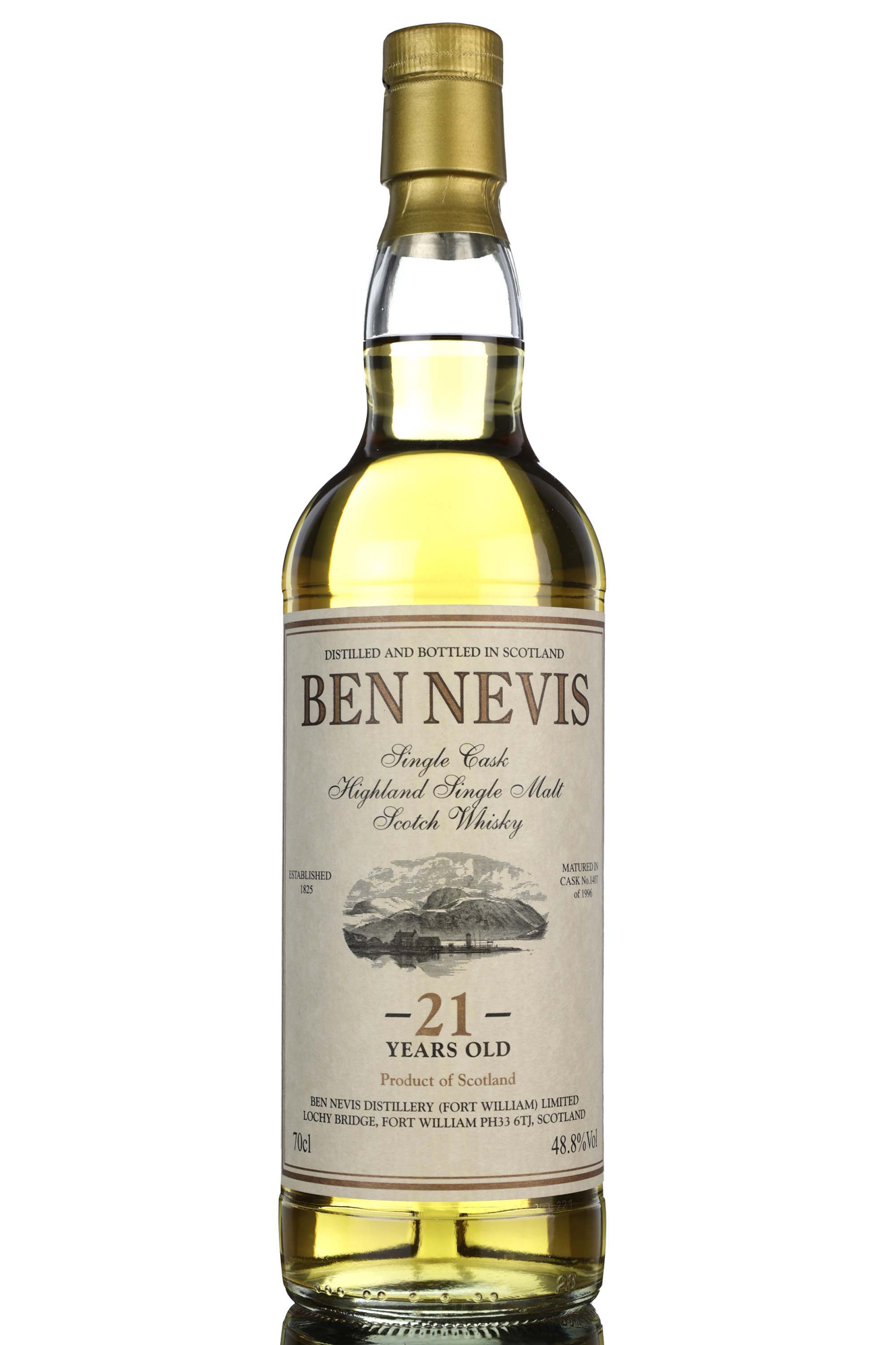 Ben Nevis 1996 - 21 Year Old - Private Cask - Single Cask 1407