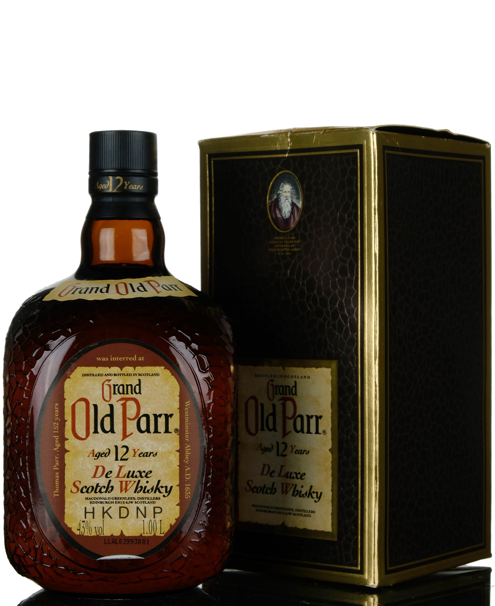 Grand Old Parr 12 Year Old - De Luxe - 1990s - 1 Litre