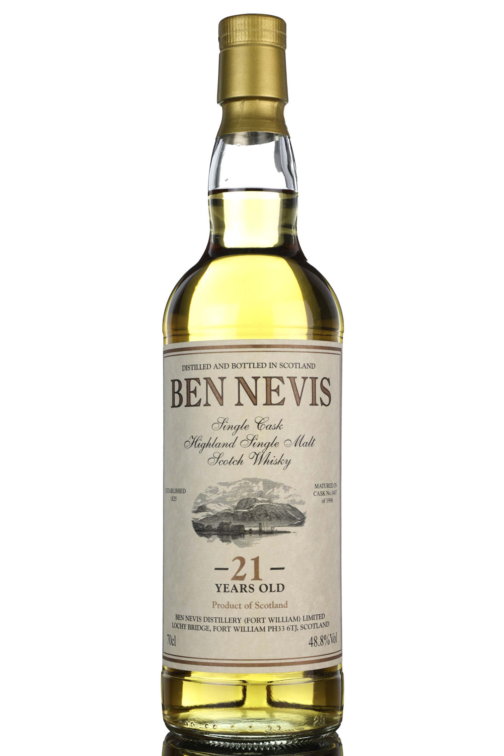 Ben Nevis 1996 - 21 Year Old - Private Cask - Single Cask 1407