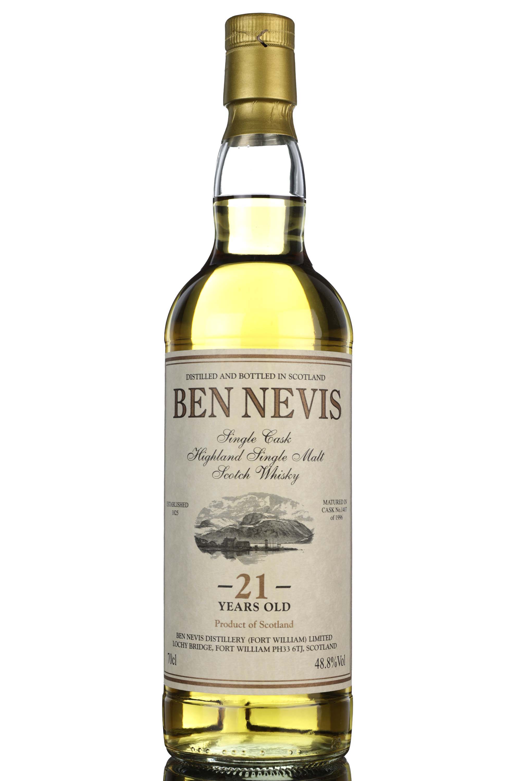 Ben Nevis 1996 - 21 Year Old - Private Cask - Single Cask 1407