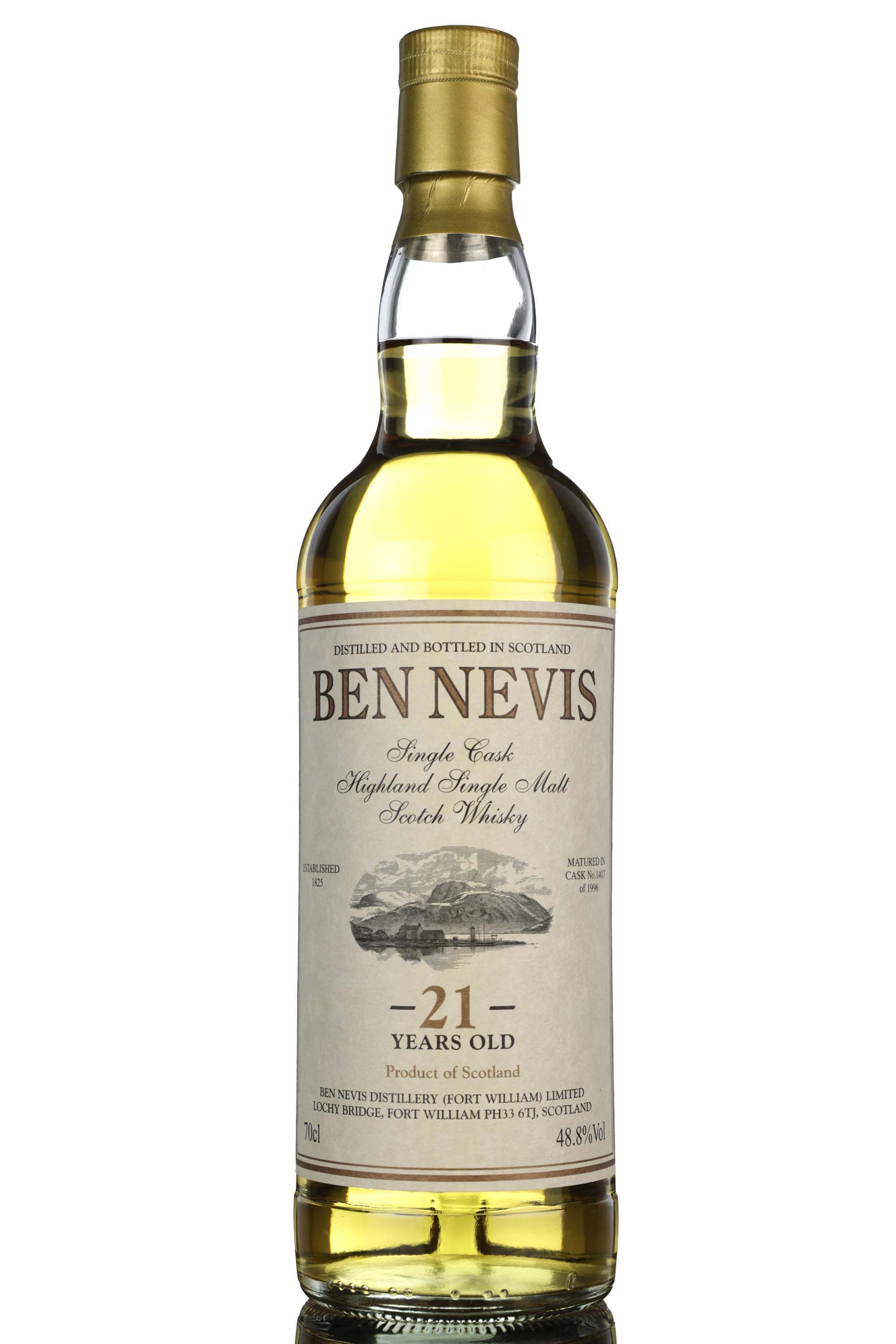 Ben Nevis 1996 - 21 Year Old - Private Cask - Single Cask 1407