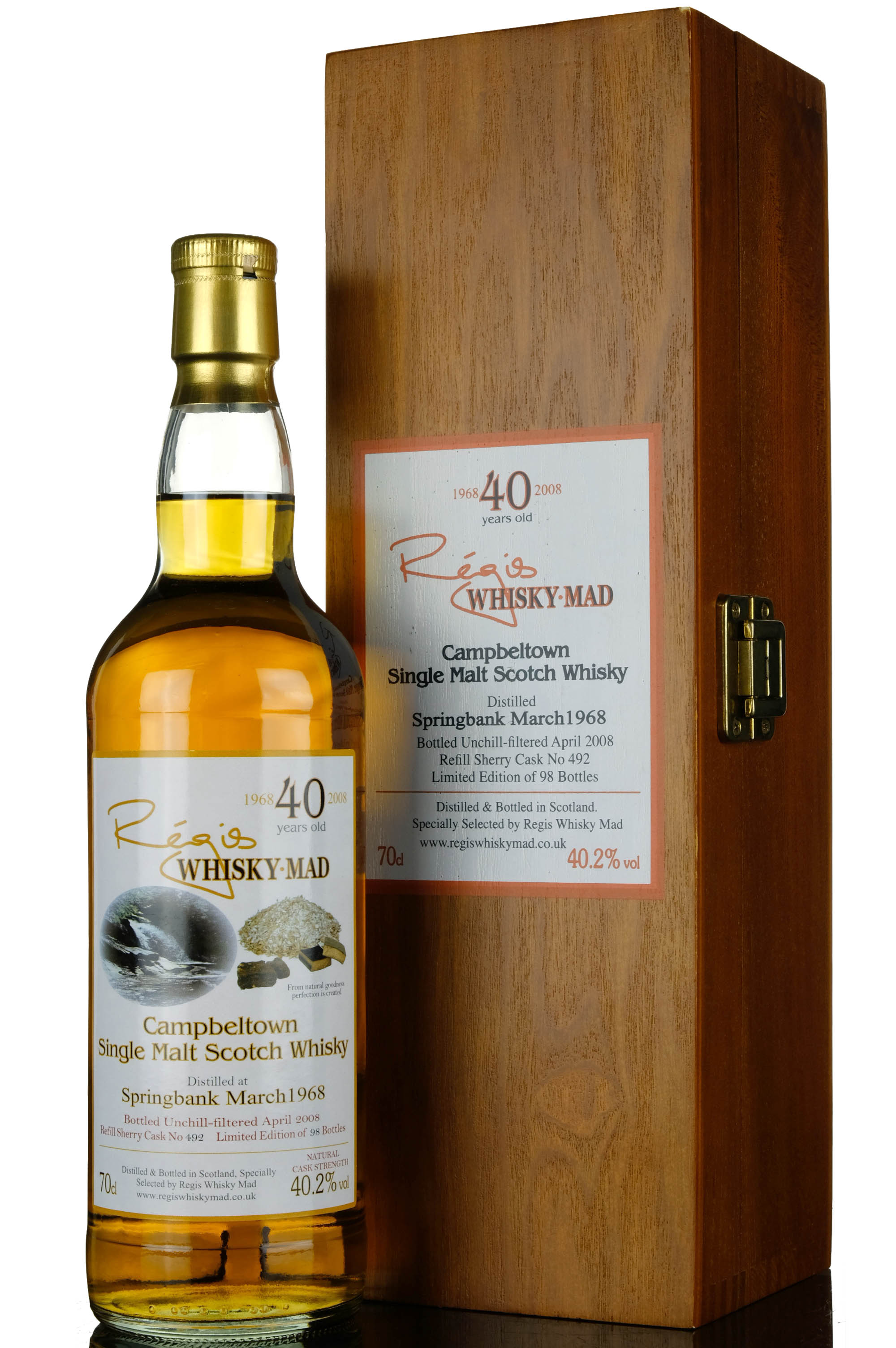 Springbank 1968-2008 - 40 Year Old - Regis Whisky Mad - Single Cask 492