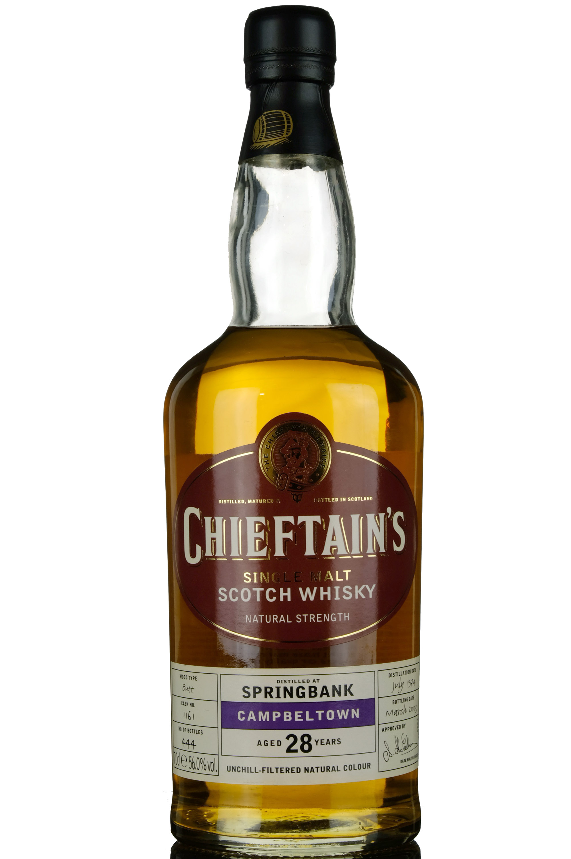 Springbank 1974-2003 - 28 Year Old - Chieftains - Single Cask 1161