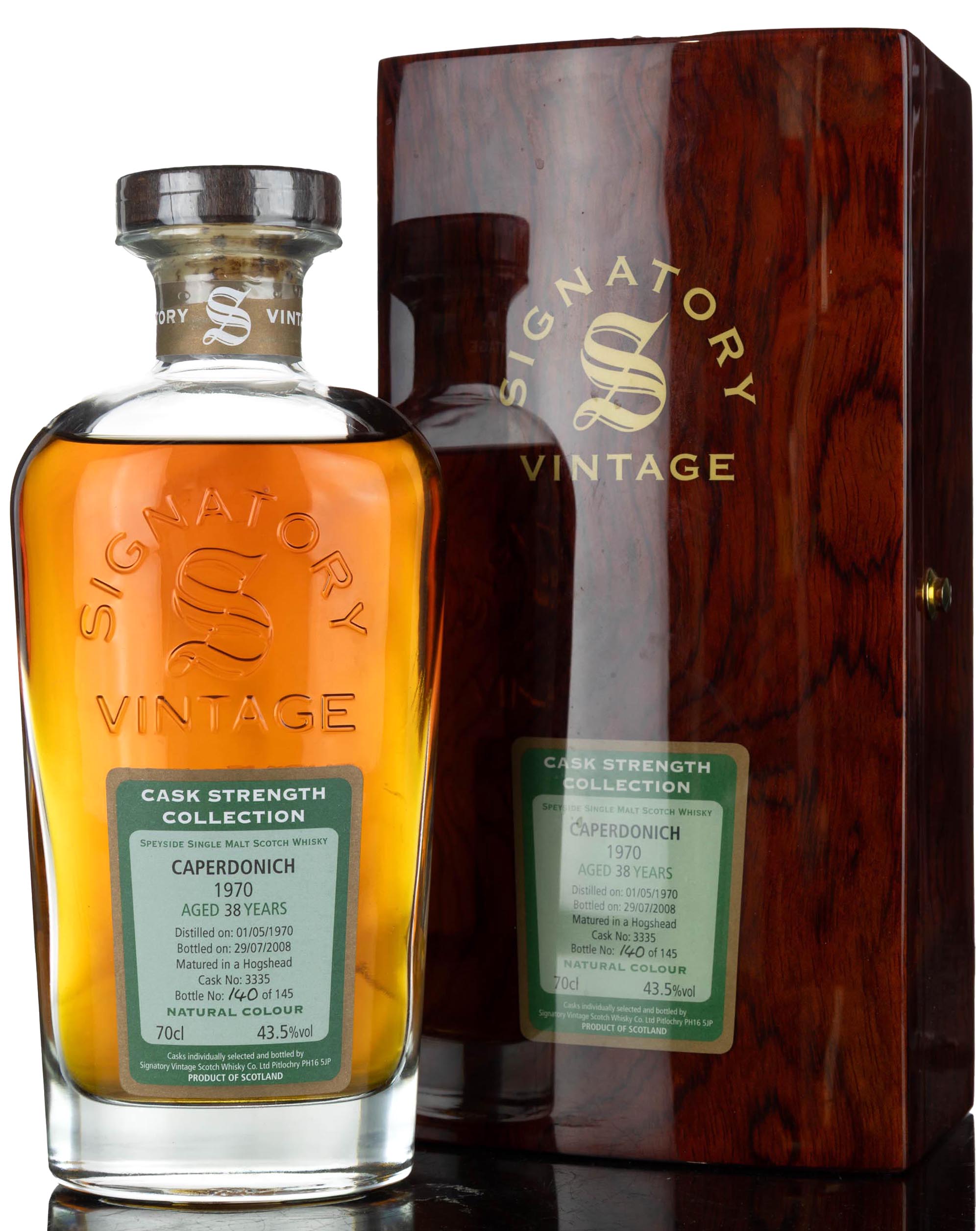 Caperdonich 1970-2008 - 38 Year Old - Signatory Vintage - Cask Strength Collection - Singl