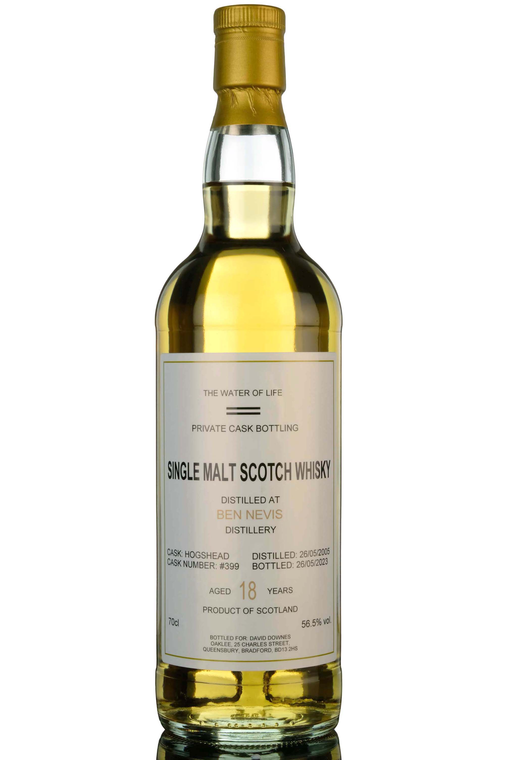 Ben Nevis 2005-2023 - 18 Year Old - Private Cask - Single Cask 399