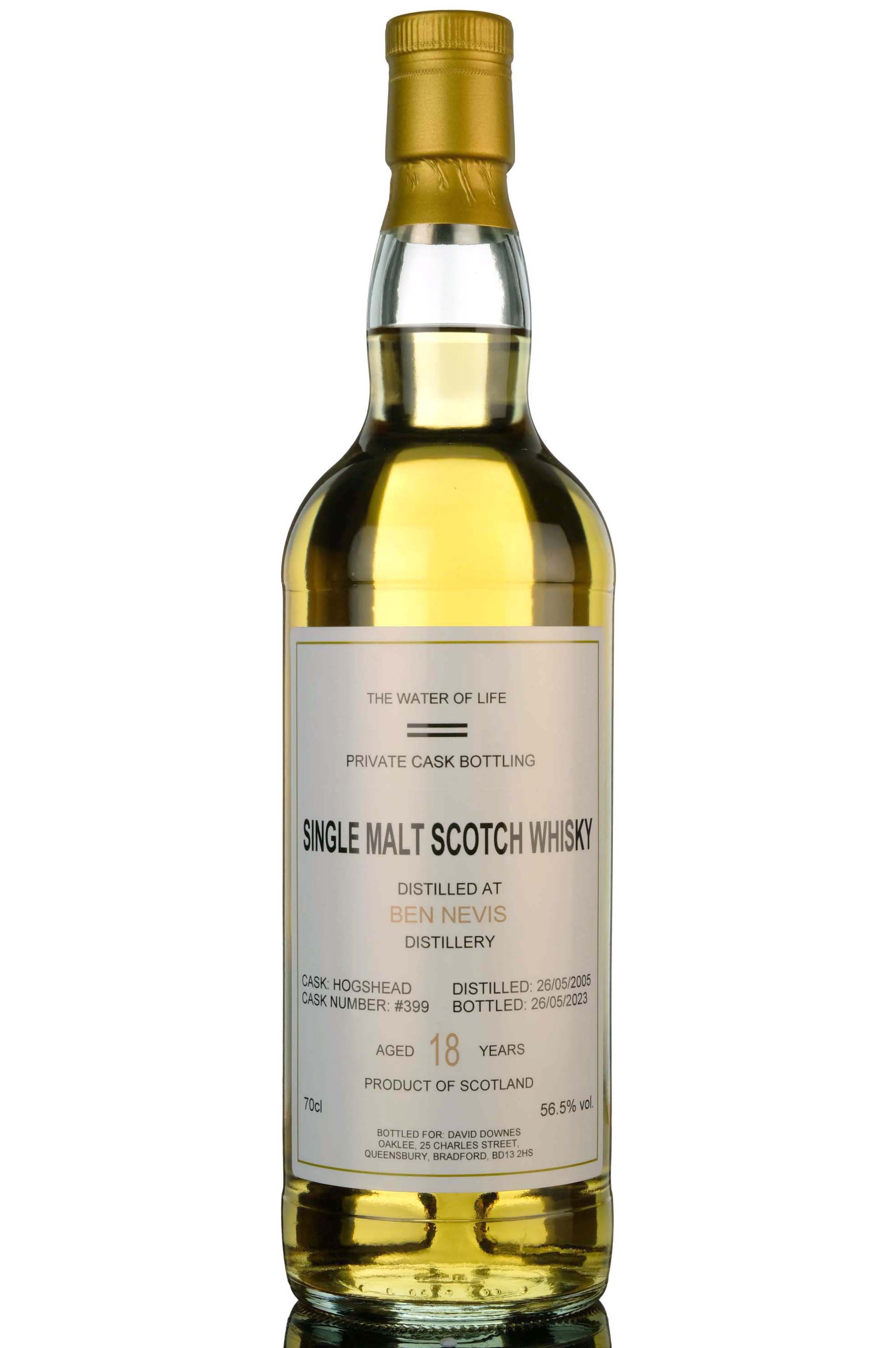 Ben Nevis 2005-2023 - 18 Year Old - Private Cask - Single Cask 399