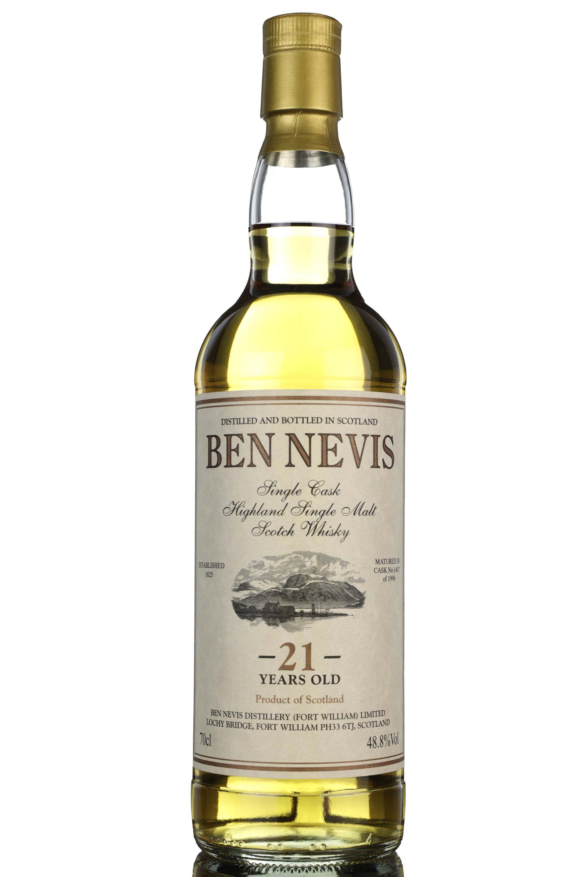 Ben Nevis 1996 - 21 Year Old - Private Cask - Single Cask 1407