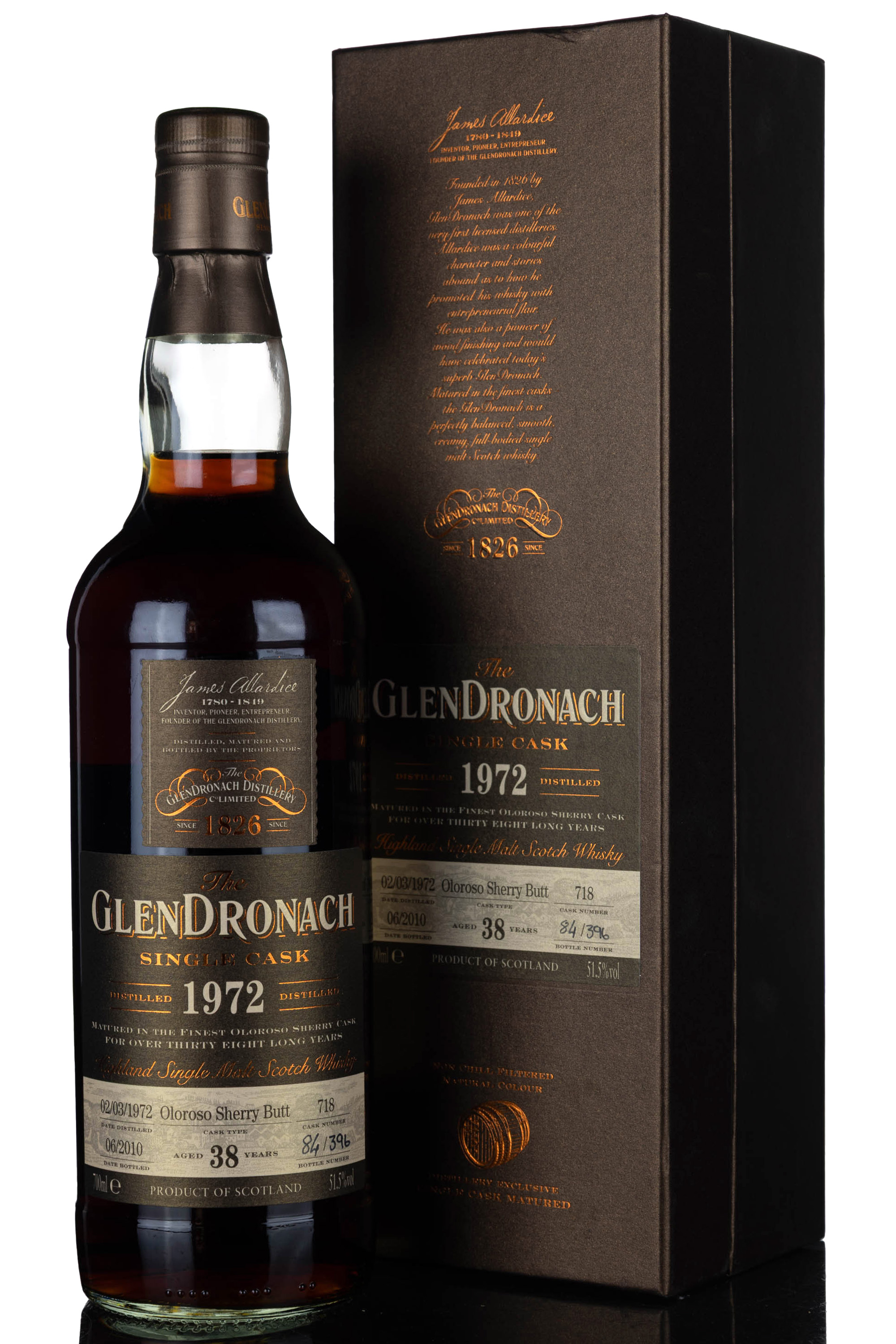 Glendronach 1972-2010 - 38 Year Old - Single Cask 718 - Batch 2