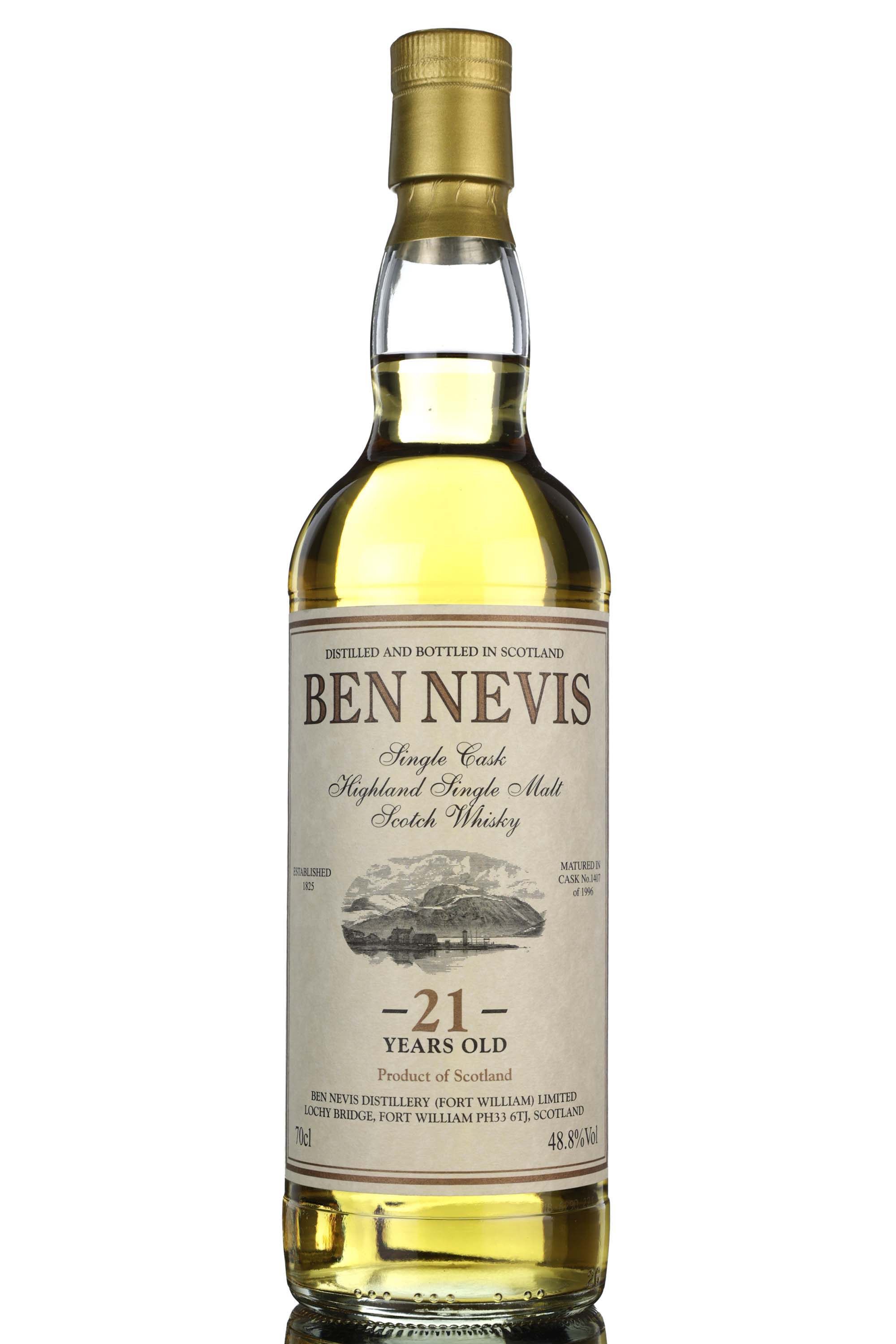 Ben Nevis 1996 - 21 Year Old - Private Cask - Single Cask 1407