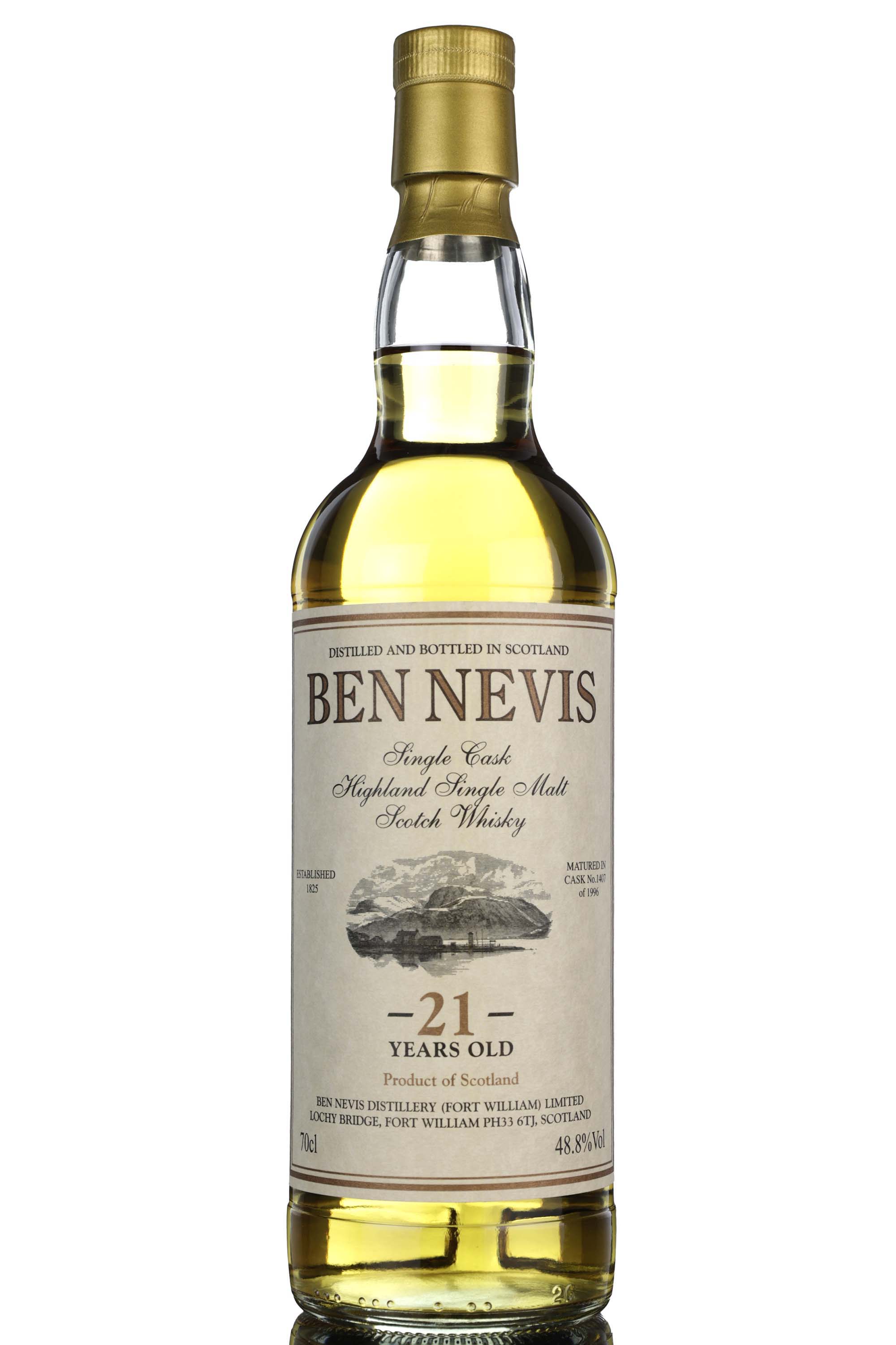 Ben Nevis 1996 - 21 Year Old - Private Cask - Single Cask 1407