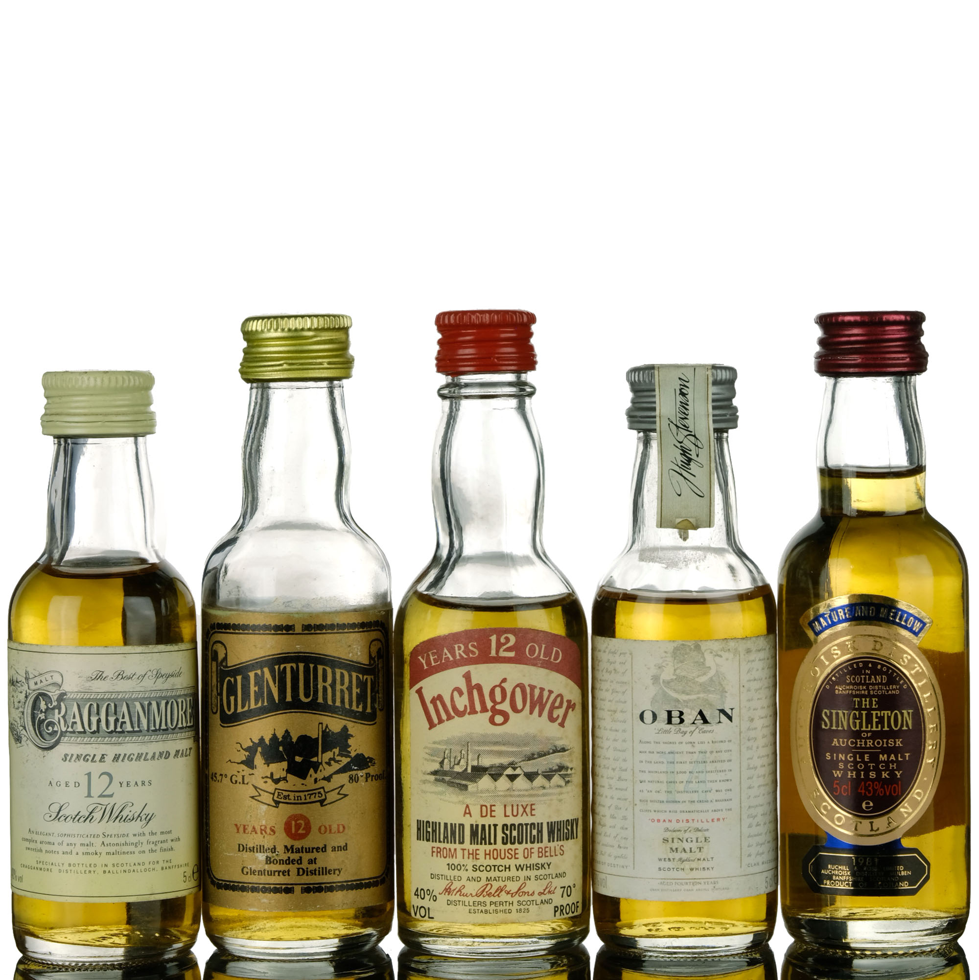 5 X Single Malt Miniatures