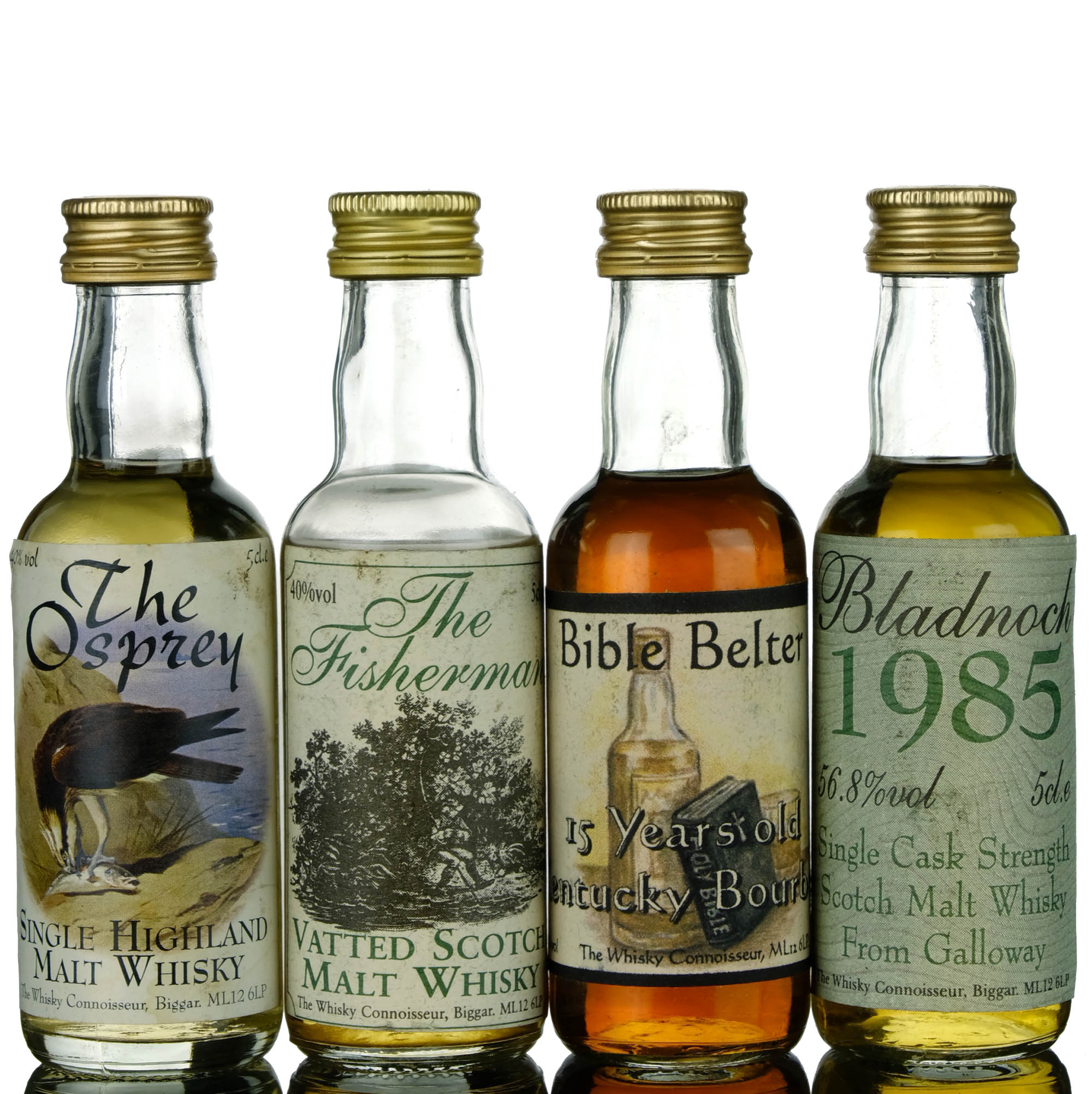 4 X The Whisky Connoisseur Miniatures