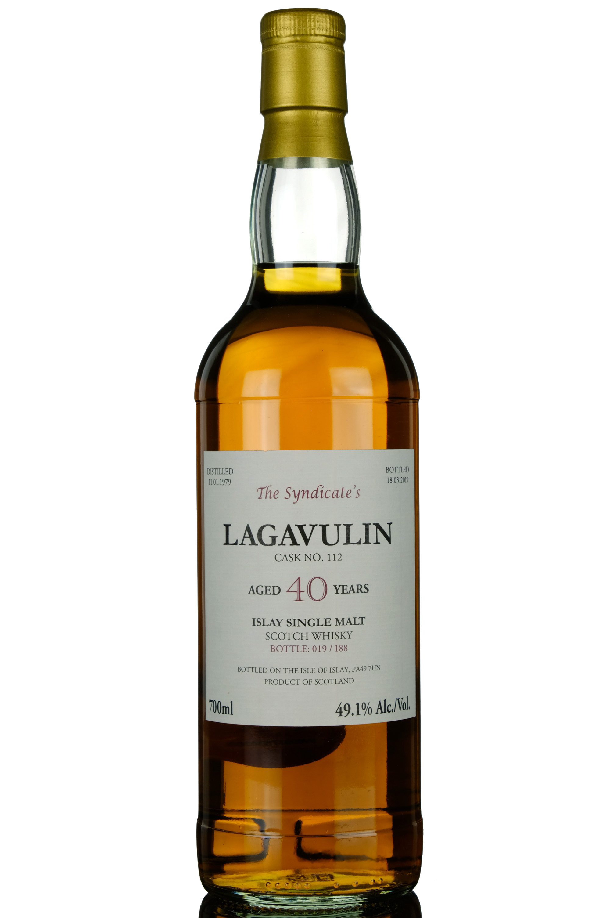 Lagavulin 1979-2019 - 40 Year Old - The Syndicates - Single Cask 112
